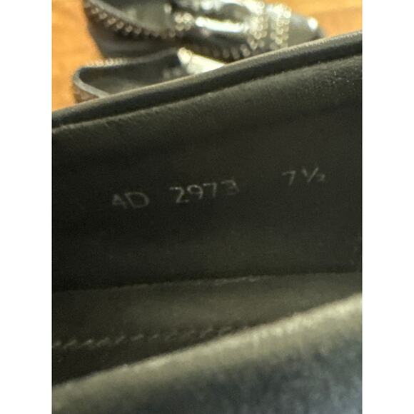 Prada slip on sneakers Linea Rossa Black Leather Yellow Arrow Italy Lady 9 M 7.5 - Picture 16 of 16